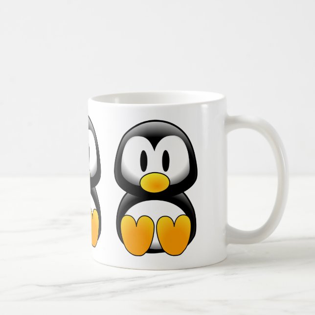 Cute Funny Baby Penguin Coffee Mug (Right)