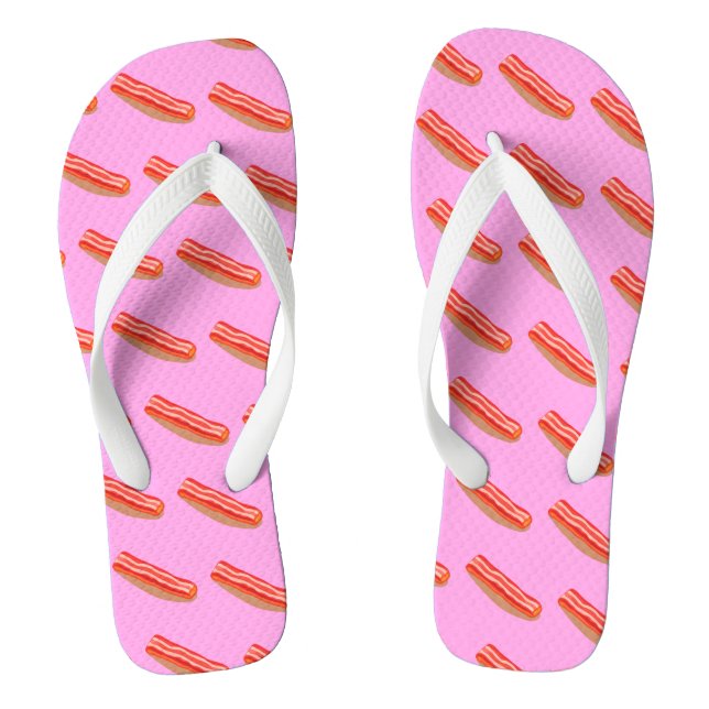 Cute Funny Bacon  Jandals (Footbed)