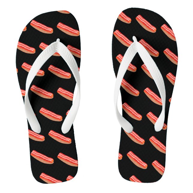 Cute Funny Bacon  Jandals (Footbed)