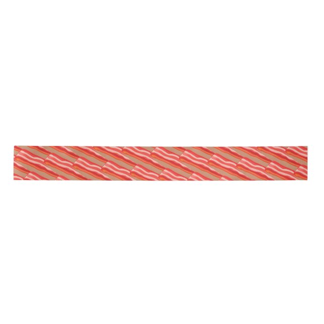Cute Funny Bacon  Satin Ribbon (Front)