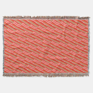 Cute Funny Bacon Throw Blanket