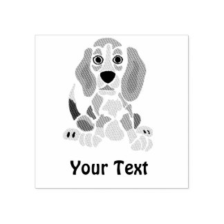 Cute Funny Beagle Stamp
