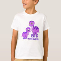 Cute Funny Big Brother Baby Dinosaurs Purple