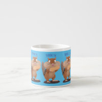 Cute funny big cheeks chipmunk cartoon 