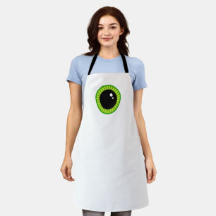 Cute Funny Big Green Eyeball Apron