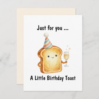 Cute Funny Birthday Card Toast Bread Pun Design