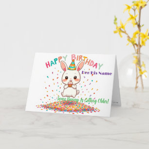 Cute Funny Birthday with Cupcake  Card