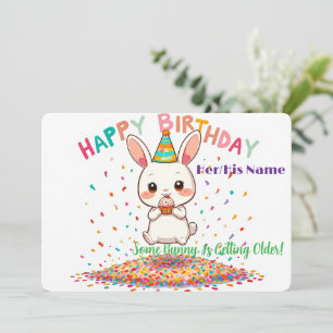 Cute Funny Birthday with Cupcake  Card