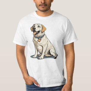 Cute Funny Black Labrador Lovers Art T-Shirt