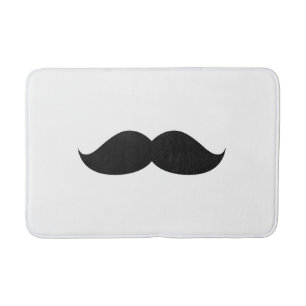 Cute Funny Black Moustache Bath Mat