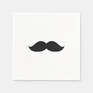 Cute Funny Black Moustache Napkin