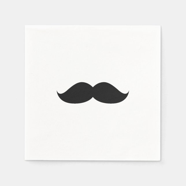 Cute Funny Black Moustache Napkin (Front)