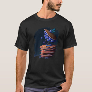 Cute Funny Blueberries Dancing on Pancakes Blueber T-Shirt