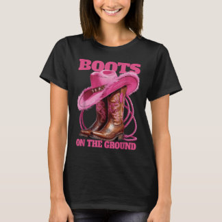 Cute Funny Boots On The Ground Linedance Western C T-Shirt