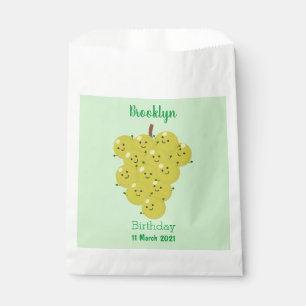 Cute funny bunch of grapes cartoon illustration favour bags
