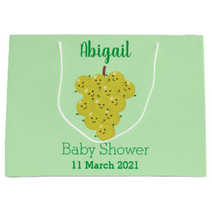 Cute funny bunch of grapes cartoon illustration large gift bag