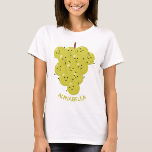 Cute funny bunch of grapes cartoon illustration T-Shirt