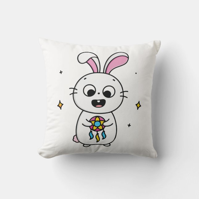 Cute & Funny Bunny Cushion (Front)
