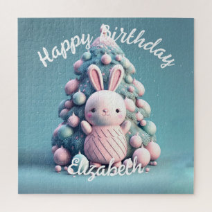 Cute ,funny ,bunny , kawaii style  jigsaw puzzle