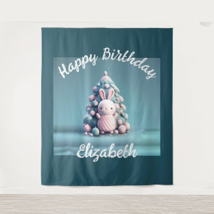 Cute ,funny ,bunny , kawaii style tapestry