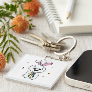 Cute & Funny Bunny Key Ring