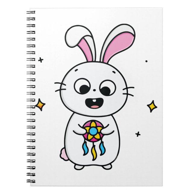 Cute & Funny Bunny Notebook (Front)