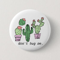 Cute Funny Cactus Button