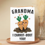 Cute Funny Carrot Pun Grandmother Happy Birthday Thank You Card<br><div class="desc">Looking for a unique way to express your love and humour to your grandparent? Our funny carrot pun greeting card is the perfect choice for a grandmother on her birthday! Customise it by adding your own personal message.</div>