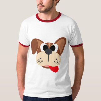 Cute Funny Cartoon Dog Face T-Shirt