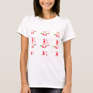 Cute Funny Cartoon Mouse Santa Ho Ho Ho T-Shirt
