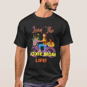CUTE FUNNY CASUAL DACHSHUND LIVIN THE DOXIE MOM LI T-Shirt