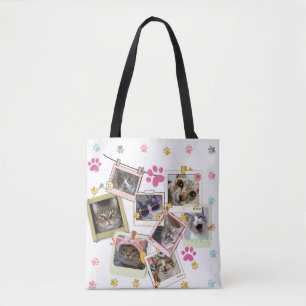 Cute & funny cat collage tote bag