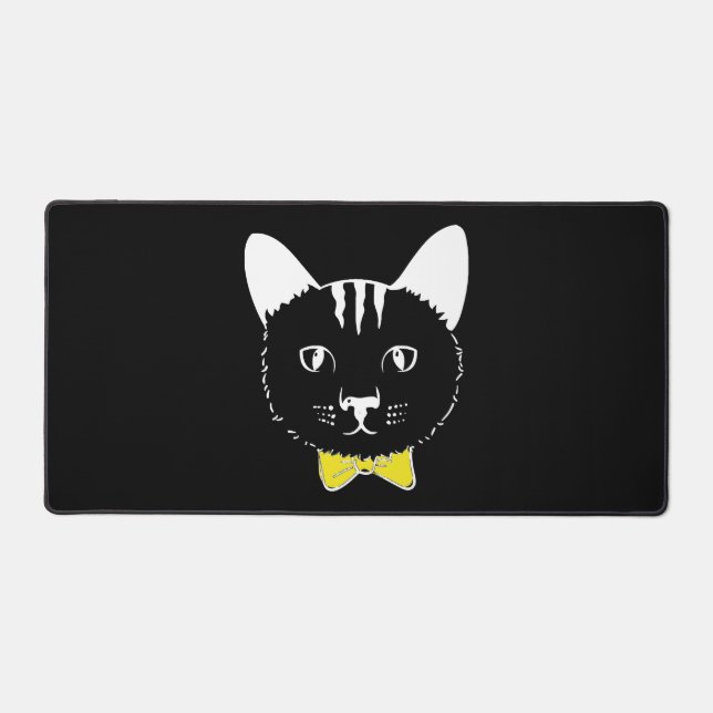 Cute funny cat desk mat (Front)