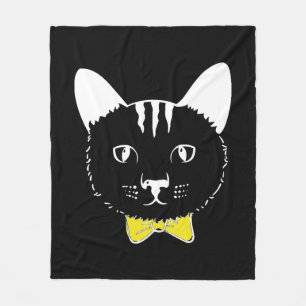 Cute funny cat fleece blanket