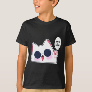 Cute Funny Cat Funny Anime Meme Nah I'd Win Gojo C T-Shirt