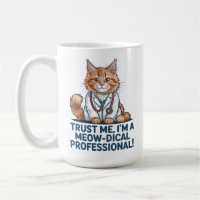 Cute Funny Cat Medical Pun Illustration