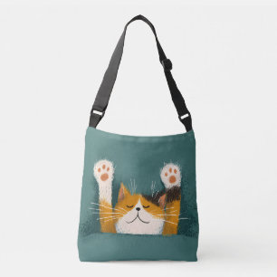 Cute Funny Cat Nap Crossbody Bag
