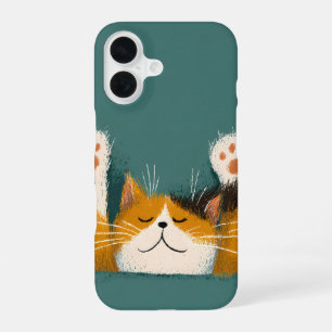 Cute Funny Cat Nap iPhone 16 Case