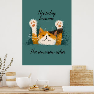 Cute Funny Cat Nap Poster