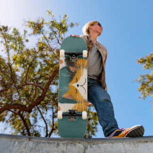 Cute Funny Cat Nap Skateboard