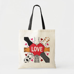 Cute Funny Cat Paw Tote Bag
