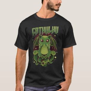 Cute & Funny Cathulhu Cat Cthulhu T-Shirt