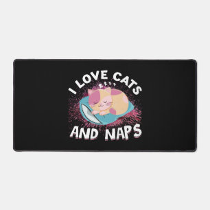 Cute funny Cats with Quote Cat-Lover Desk Mat