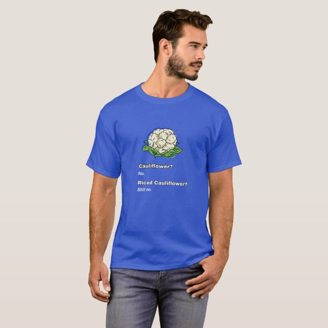 Cute Funny Cauliflower Humour T-Shirt (Front Full)