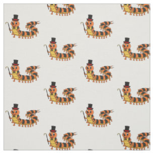 Cute funny centipede cartoon illustration fabric