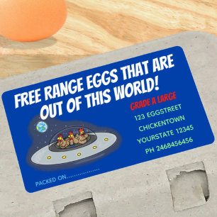 Cute funny chickens in space cartoon egg carton