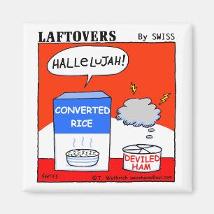 Cute Funny Christian Hallelujah Laftovers Cartoon Magnet