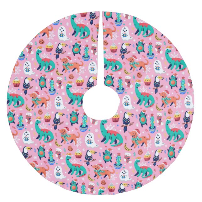 Cute/Funny Christmas Brushed Polyester Tree Skirt (Front)