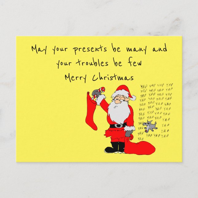 Cute funny christmas postcard (Front)