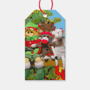 Cute funny Christmas toy elf raindeer goat Gift Tags